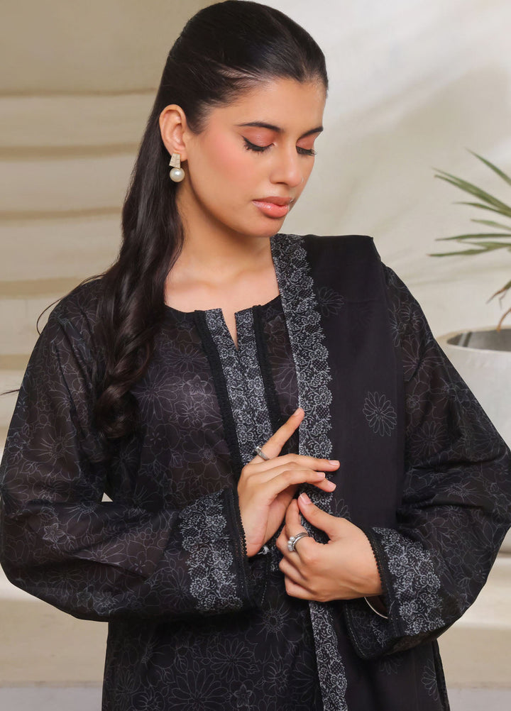 Saphron Printed Lawn Suits Unstitched 3 Piece SPH25BW D-06 - Summer Collection