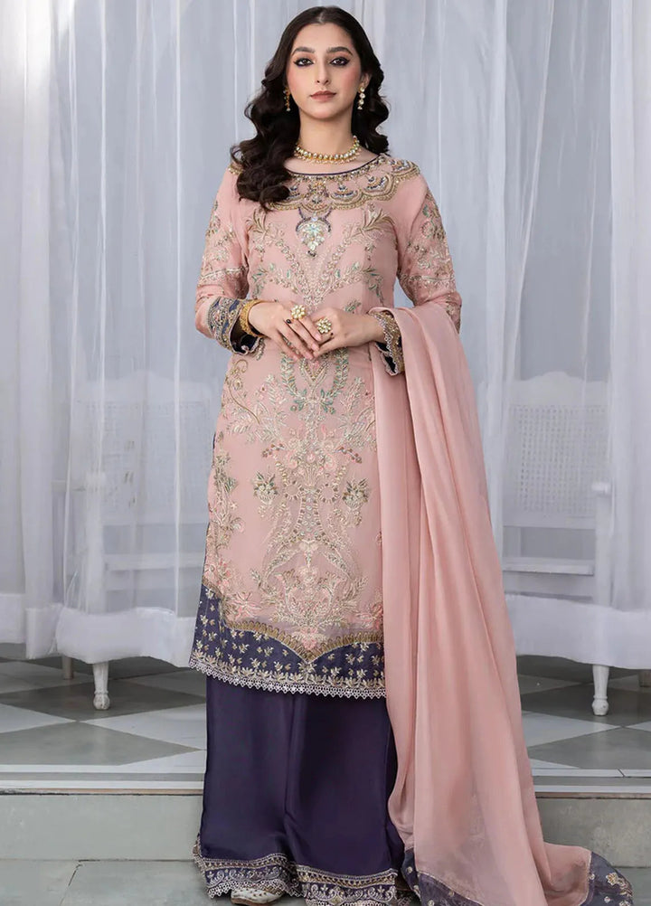 Sara Jahan Pret Embroidered Chiffon 3 Piece Suit Nazni