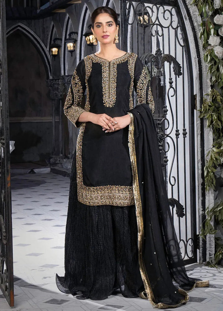 Sara Jahan Pret Embroidered Rawsilk 3 Piece Suit Jan e Tamanna