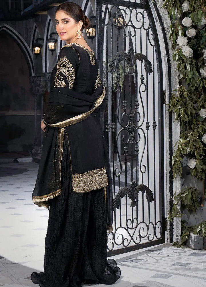 Sara Jahan Pret Embroidered Rawsilk 3 Piece Suit Jan e Tamanna