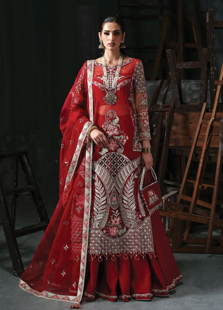 Sardinia Embroidered Organza Suits Unstitched 3 Piece D-1207 Zuri - Formals Collection