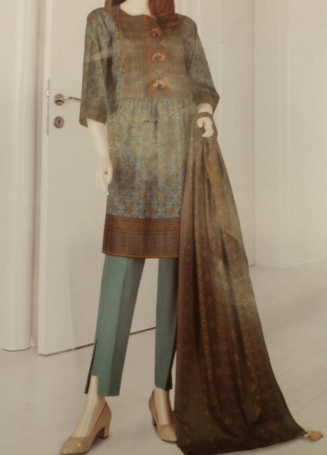Mushk By Saya Printed Lawn Suits Unstitched 2 Piece SY21MUG-2108-21B BUROOJ - Summer Collection