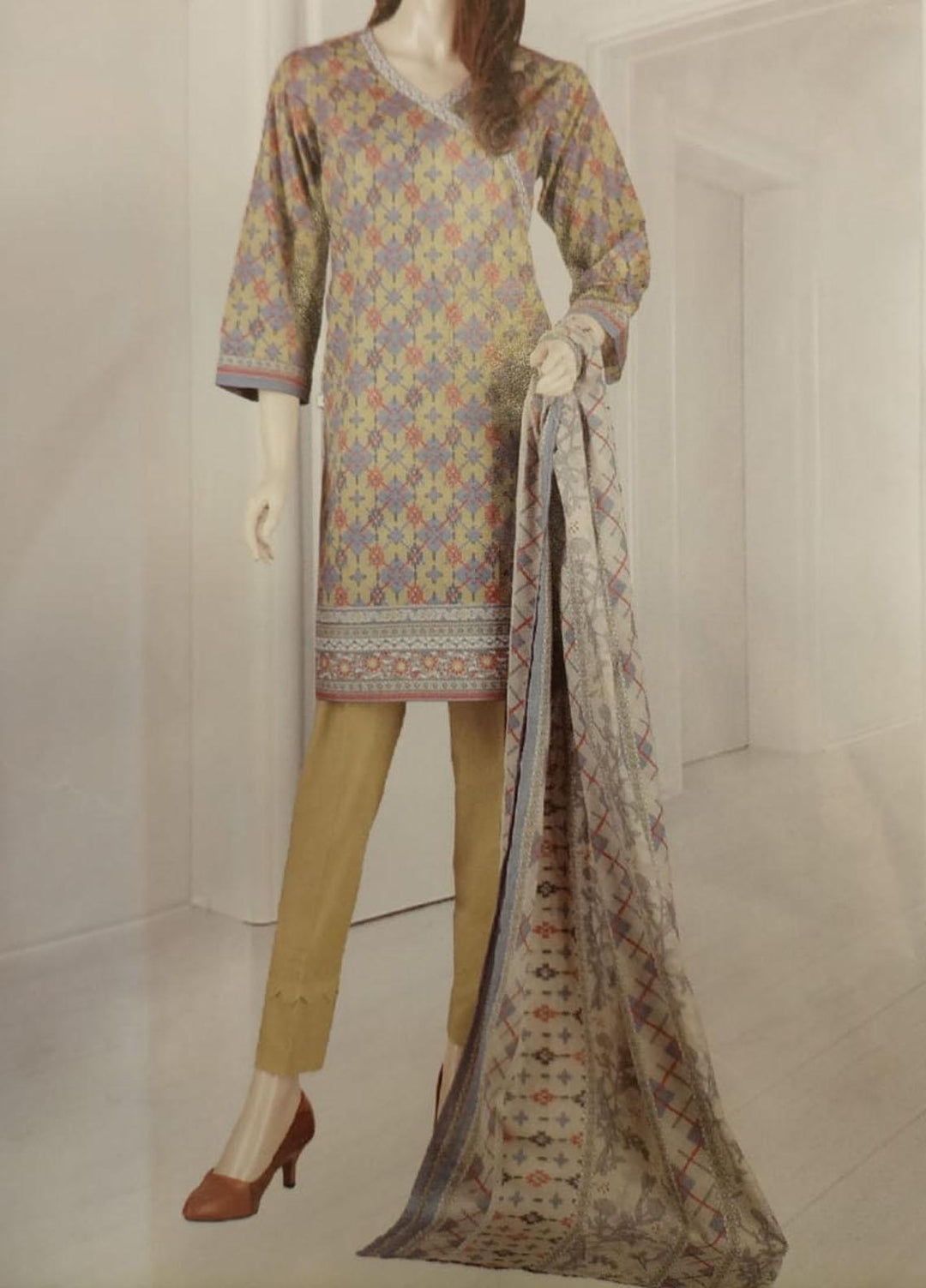Mushk By Saya Printed Lawn Suits Unstitched 2 Piece SY21MUM-2108-18A BANI - Summer Collection
