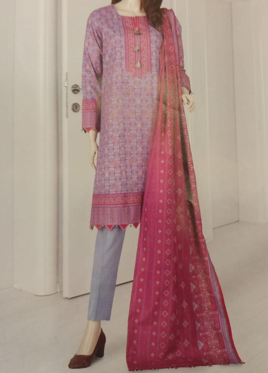 Mushk By Saya Printed Lawn Suits Unstitched 2 Piece SY21MUP-2108-21C BUROOJ - Summer Collection