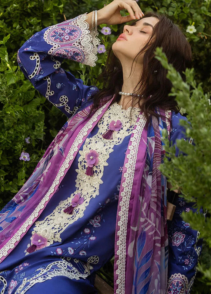 Secret Garden by Mushq Embroidered Lawn Suit Unstitched 3 Piece MQ25SG D-02 A Dreamisy Daisy - Summer Collection