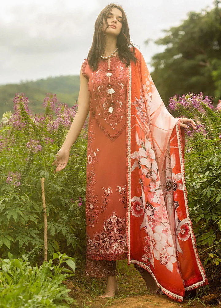 Secret Garden by Mushq Embroidered Lawn Suit Unstitched 3 Piece MQ25SG D-03 B Dewdrop Garden - Summer Collection