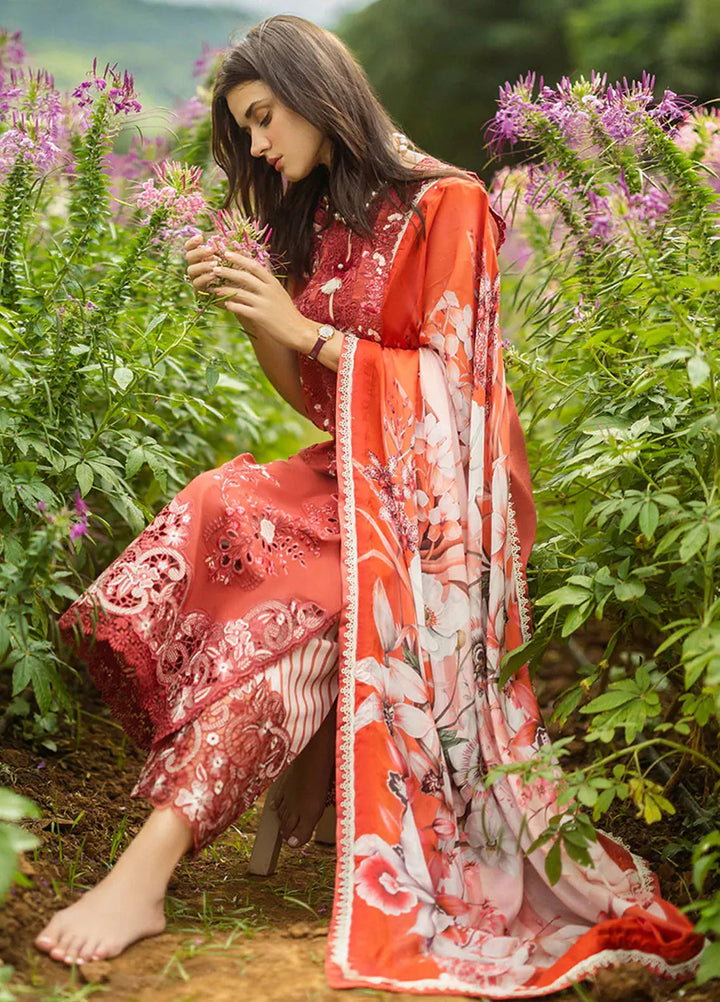 Secret Garden by Mushq Embroidered Lawn Suit Unstitched 3 Piece MQ25SG D-03 B Dewdrop Garden - Summer Collection