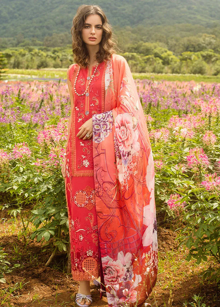 Secret Garden by Mushq Embroidered Lawn Suit Unstitched 3 Piece MQ25SG D-04 B Wanderlust Blooms - Summer Collection