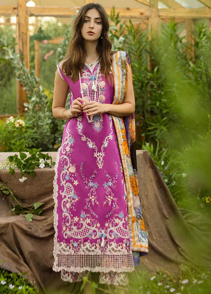 Secret Garden by Mushq Embroidered Lawn Suit Unstitched 3 Piece MQ25SG D-05 A Mystic Rose - Summer Collection