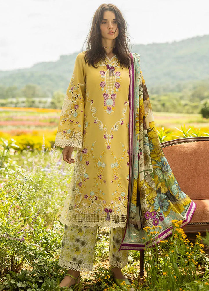 Secret Garden by Mushq Embroidered Lawn Suit Unstitched 3 Piece MQ25SG D-05 B Faded Sunflower - Summer Collection