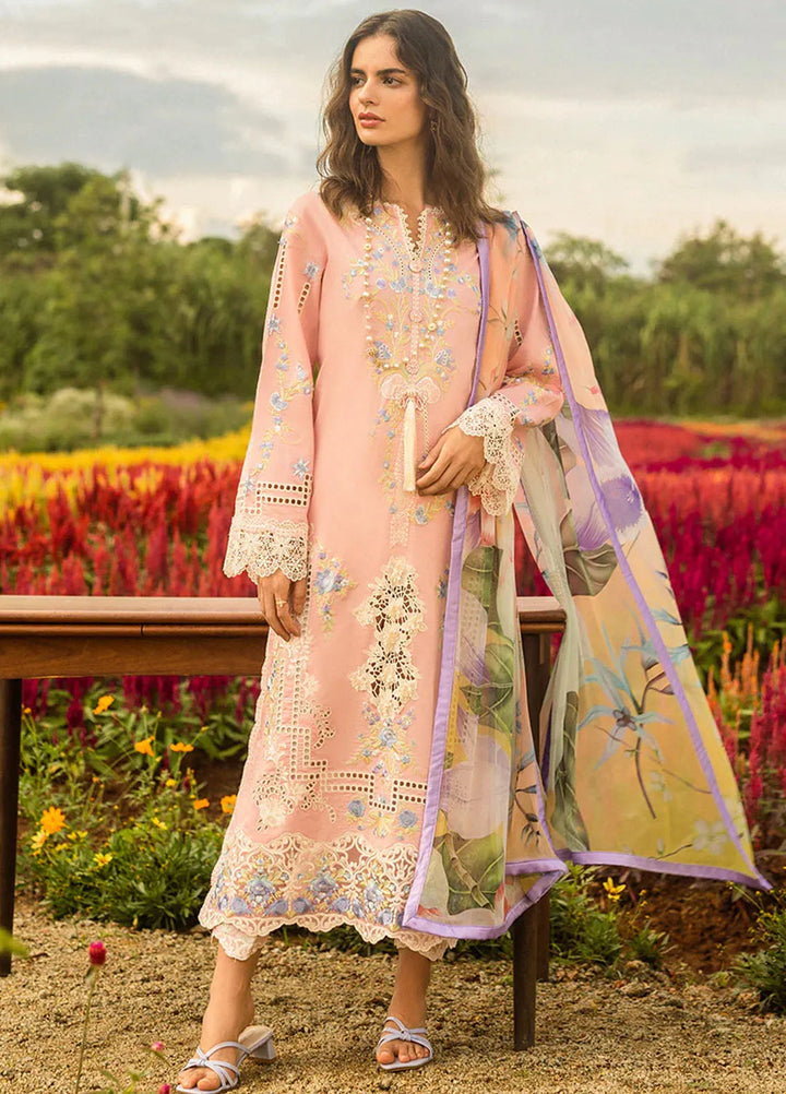 Secret Garden by Mushq Embroidered Lawn Suit Unstitched 3 Piece MQ25SG D-06 A Butterfly kisses - Summer Collection