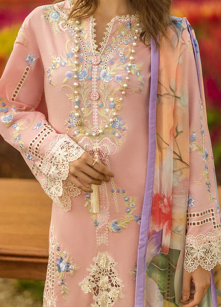 Secret Garden by Mushq Embroidered Lawn Suit Unstitched 3 Piece MQ25SG D-06 A Butterfly kisses - Summer Collection