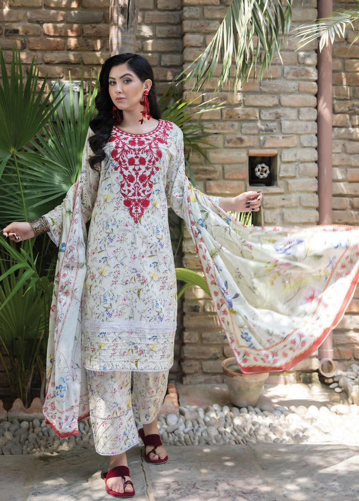 Sehr By Saphron Embroidered Lawn Suits Unstitched 3 Piece SPH23S D-1 - Summer Collection