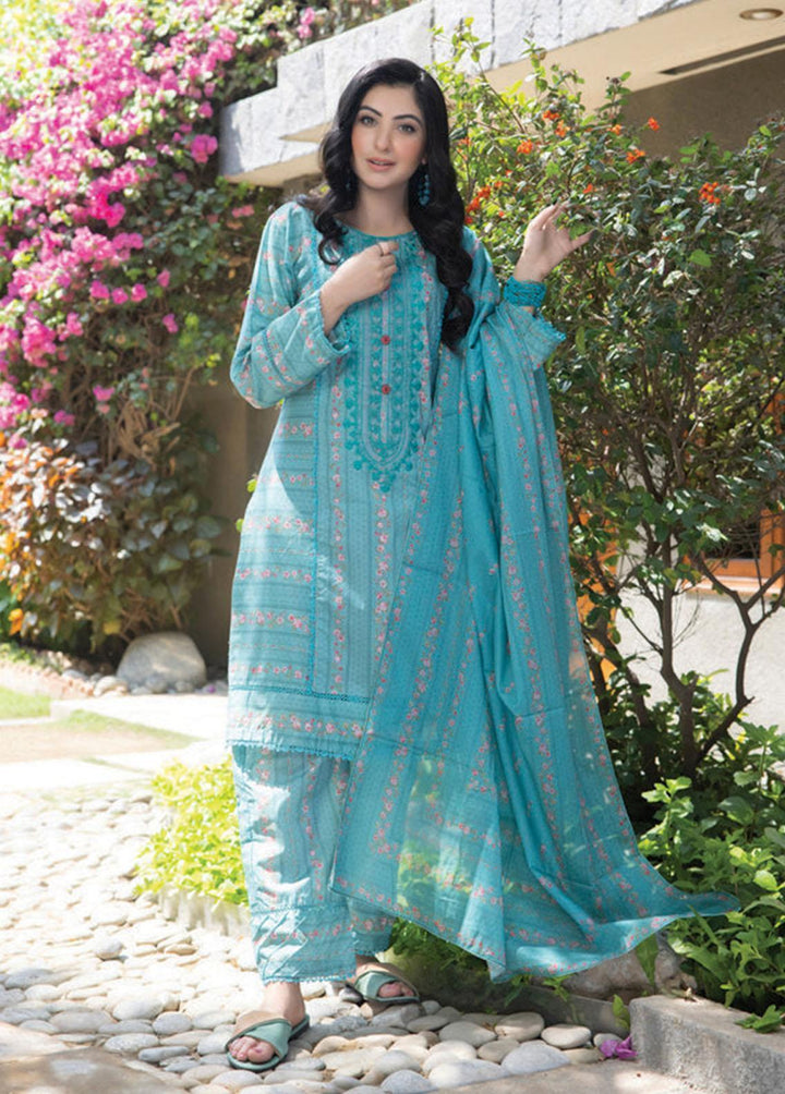 Sehr By Saphron Embroidered Lawn Suits Unstitched 3 Piece SPH23S D-2 - Summer Collection