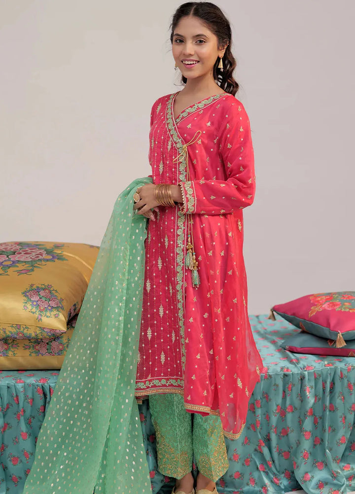 Senorita Banarsi Casual 3 Piece Suit for Girls -  GDD-02431-PCH-SGN