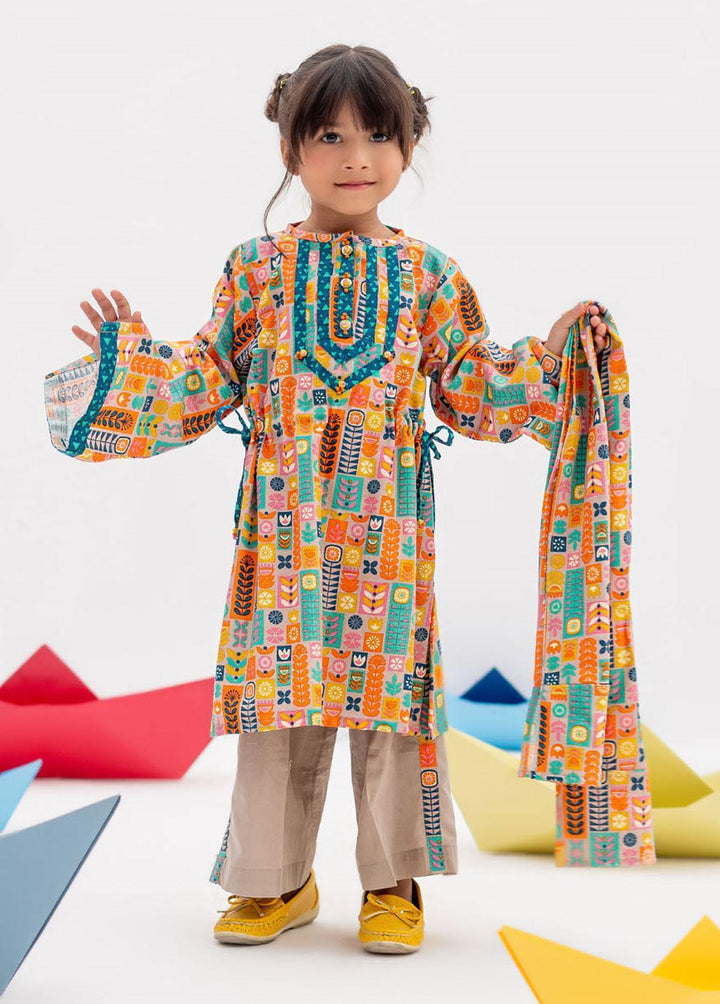 Senorita Cotton Casual 3 Piece Suit for Girls -  KAD-02361