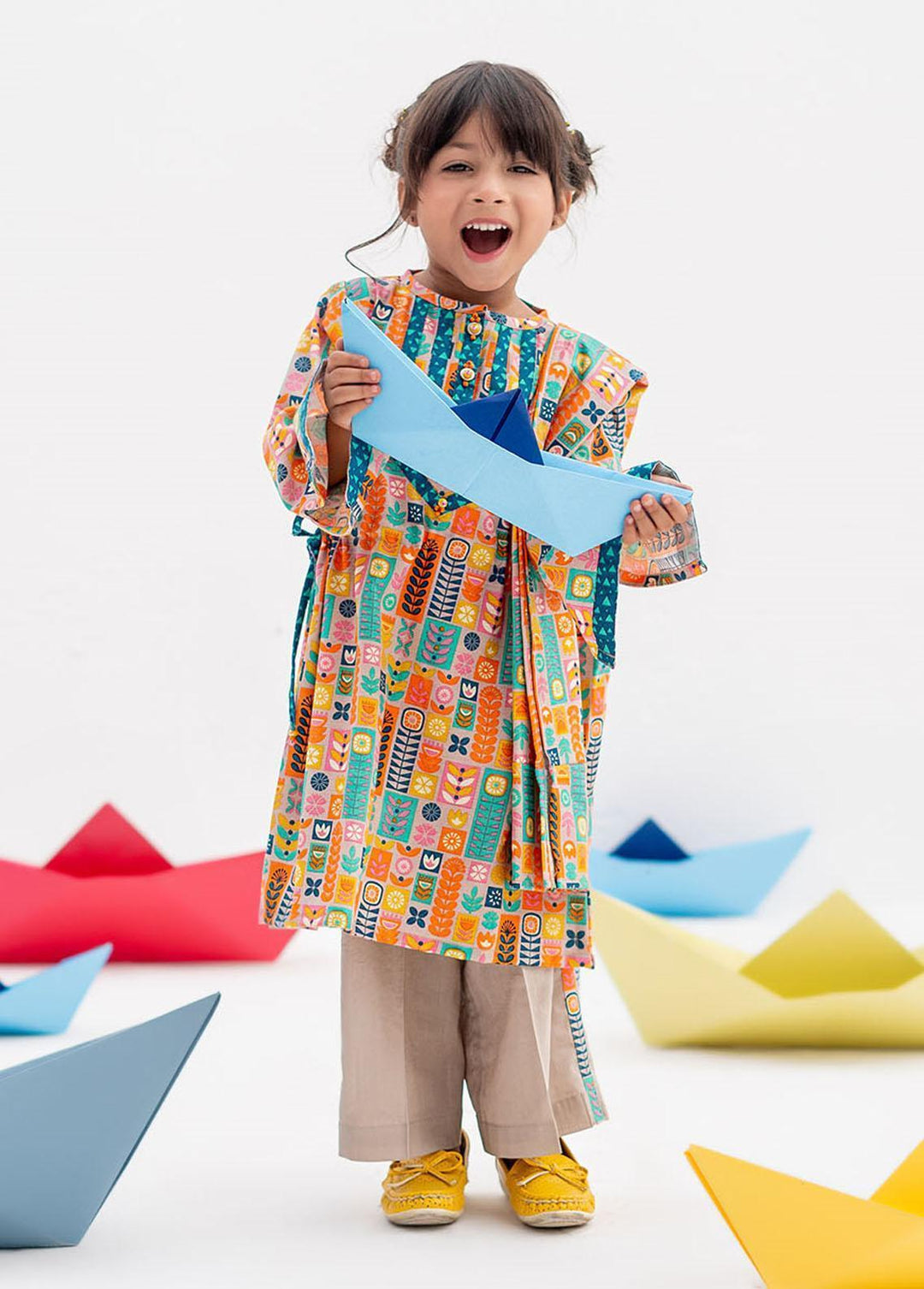 Senorita Cotton Casual 3 Piece Suit for Girls -  KAD-02361