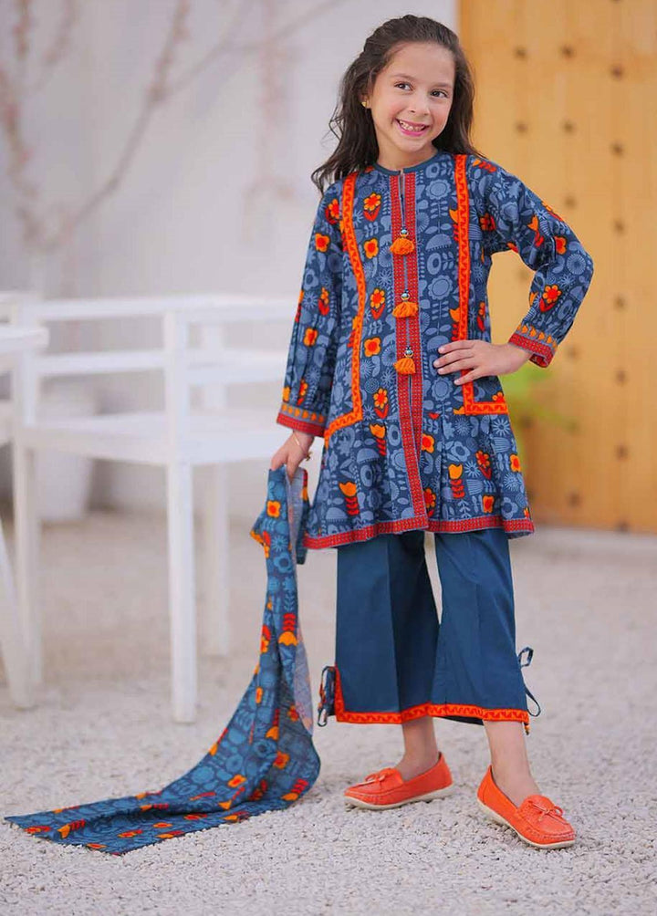 Senorita Cotton Casual 3 Piece Suit for Girls -  KAD-02379