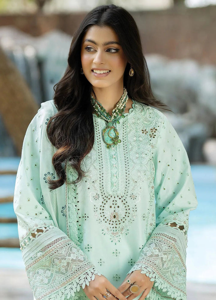 Serene Premium Embroidered Lawn Suit Unstitched 3 Piece SL-65 Aarzoo - Summer Collection