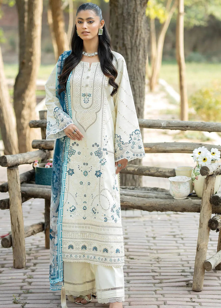 Serene Premium Embroidered Lawn Suit Unstitched 3 Piece SL-69 Nigaar - Summer Collection