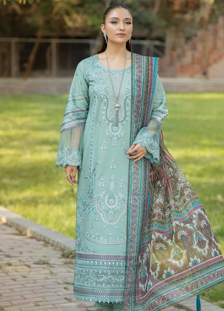 Serene Premium Embroidered Lawn Suit Unstitched 3 Piece SL-73 Zaib - Summer Collection