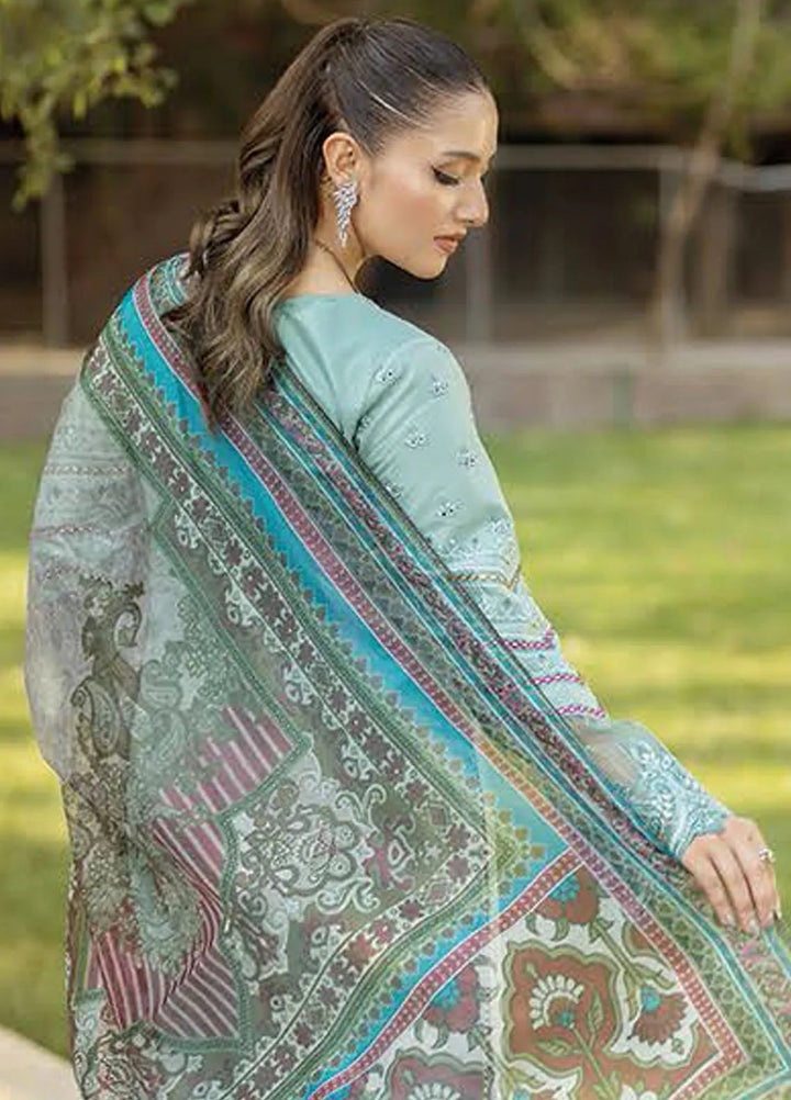 Serene Premium Embroidered Lawn Suit Unstitched 3 Piece SL-73 Zaib - Summer Collection