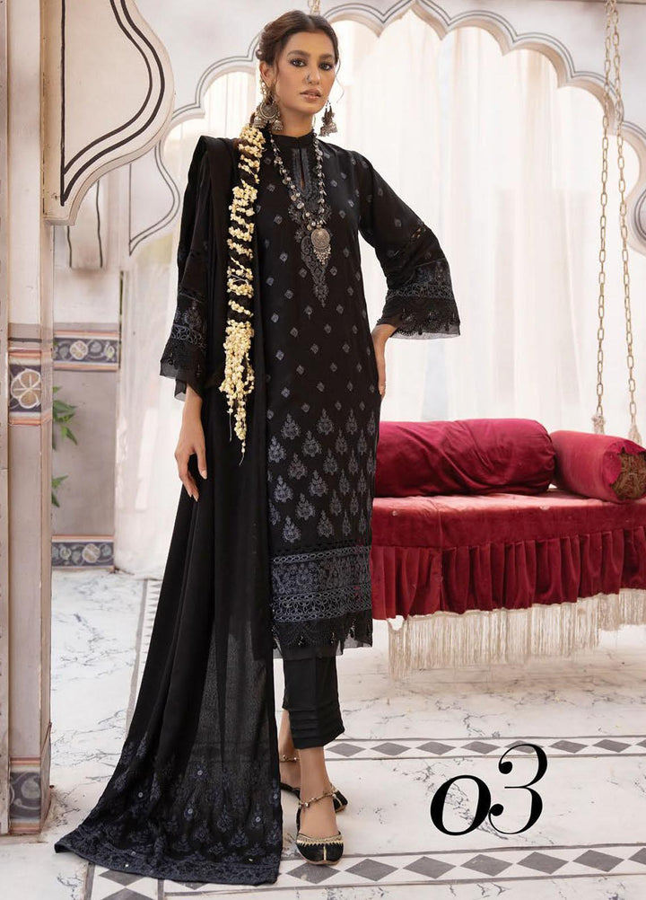 Shadow Stapel by Aalaya Embroidered Karandi Suits Unstitched 3 Piece ALY22SS D-03 - Winter Collection