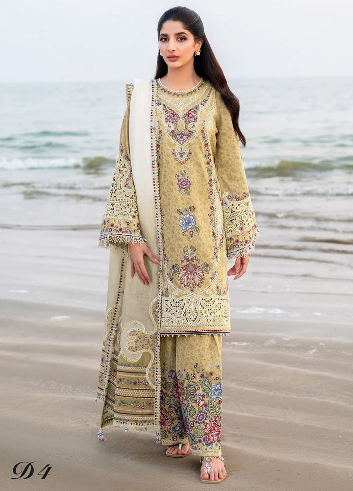Shahkaar by Jazmin Embroidered Lawn Suits Unstitched 3 Piece JZ25SK SL25-D4 - Summer Collection