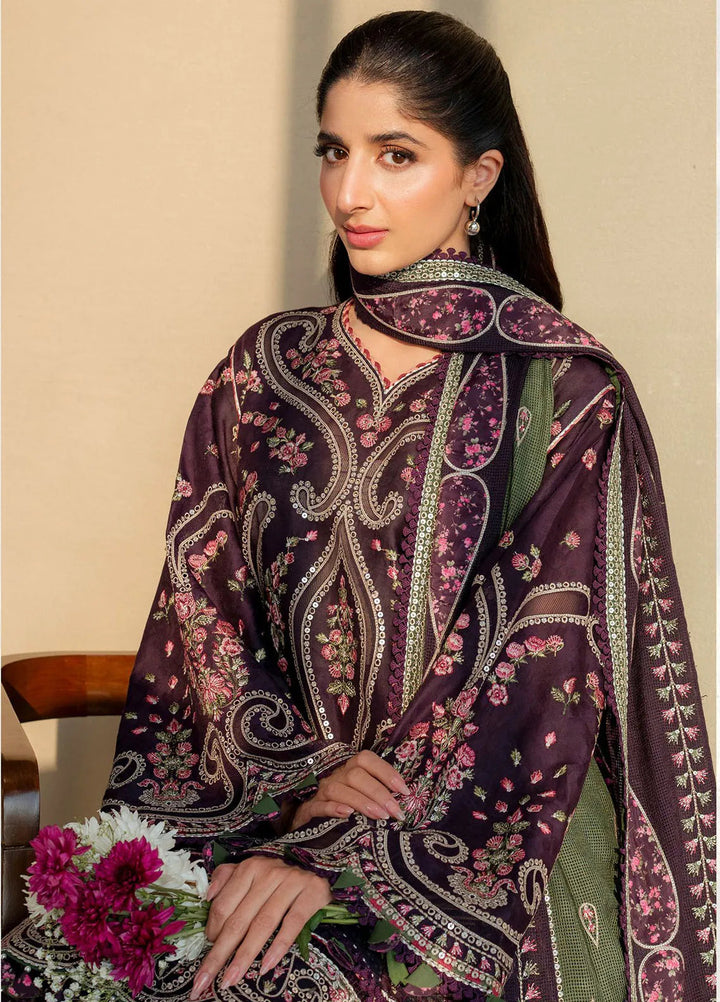 Shahkaar by Jazmin Embroidered Lawn Suits Unstitched 3 Piece JZ25SK SL25-D6 - Summer Collection