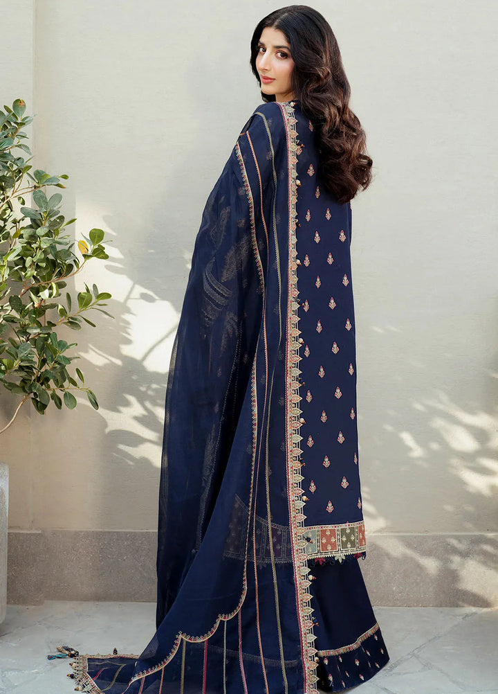 Shahkaar by Jazmin Embroidered Lawn Suits Unstitched 3 Piece JZ25SK SL25-D8 - Summer Collection