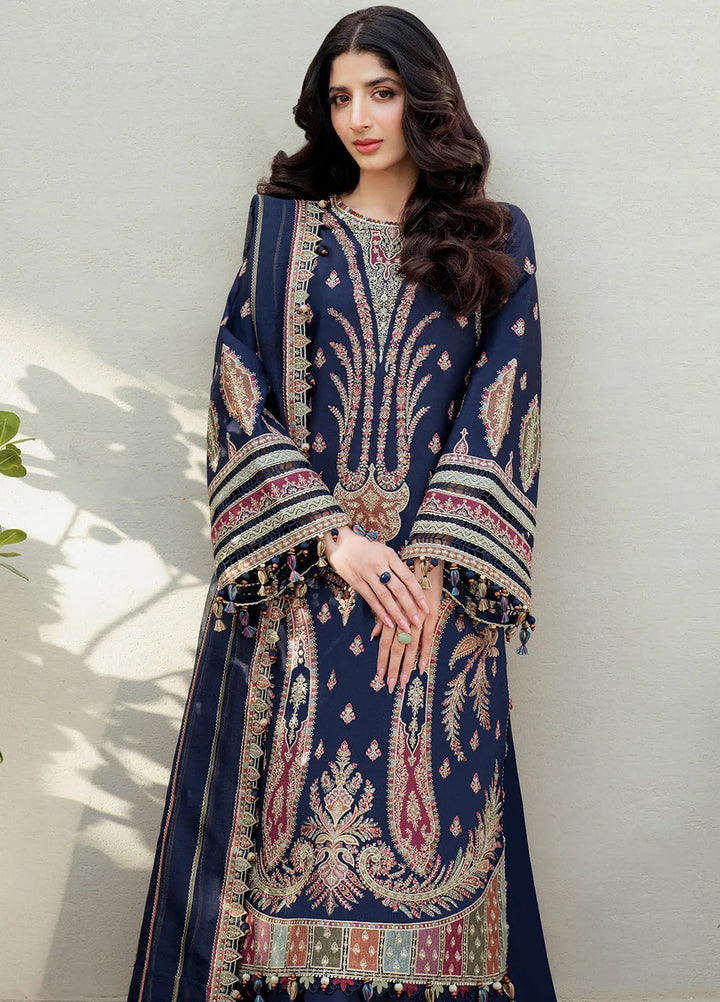 Shahkaar by Jazmin Embroidered Lawn Suits Unstitched 3 Piece JZ25SK SL25-D8 - Summer Collection