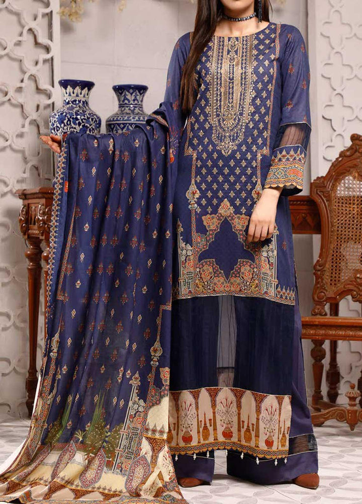 Shahkar by VS Textiles Embroidered Lawn Suits Unstitched 3 Piece VS21SK D-209 - Summer Collection