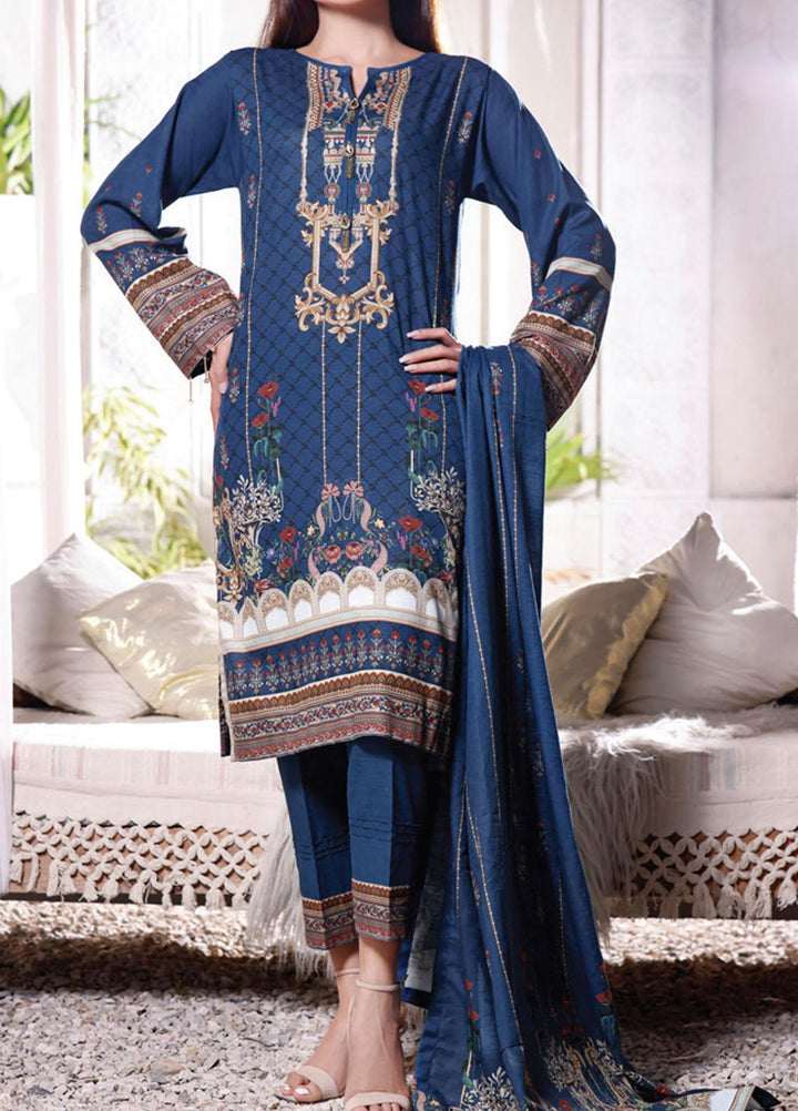 Shahkar by VS Textiles Printed Khaddar Suits Unstitched 3 Piece VS21SHK D-112 - Winter Collection
