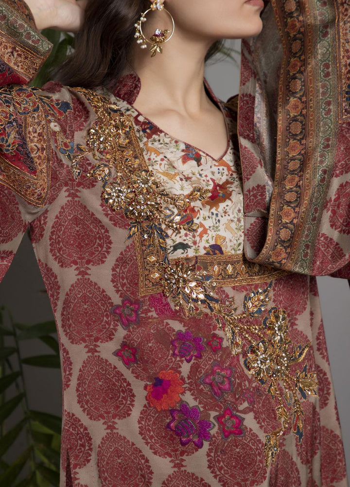 Shamaeel Ansari Luxury Pret  Silk 3 Piece Suit AFS 08