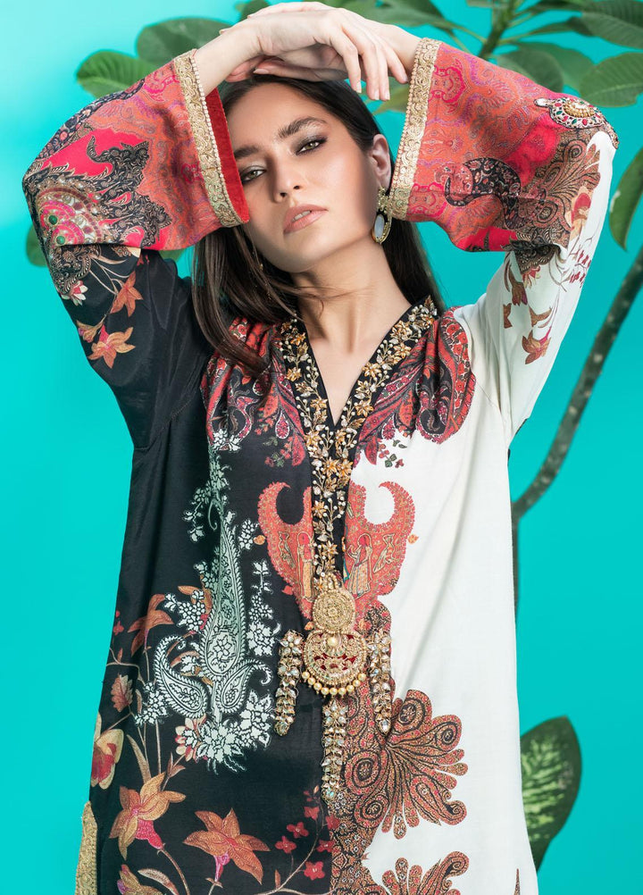 Shamaeel Ansari Luxury Pret  Silk Shirt D-01