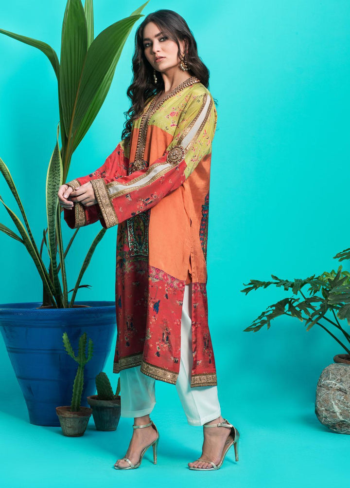 Shamaeel Ansari Luxury Pret  Silk Shirt D-10