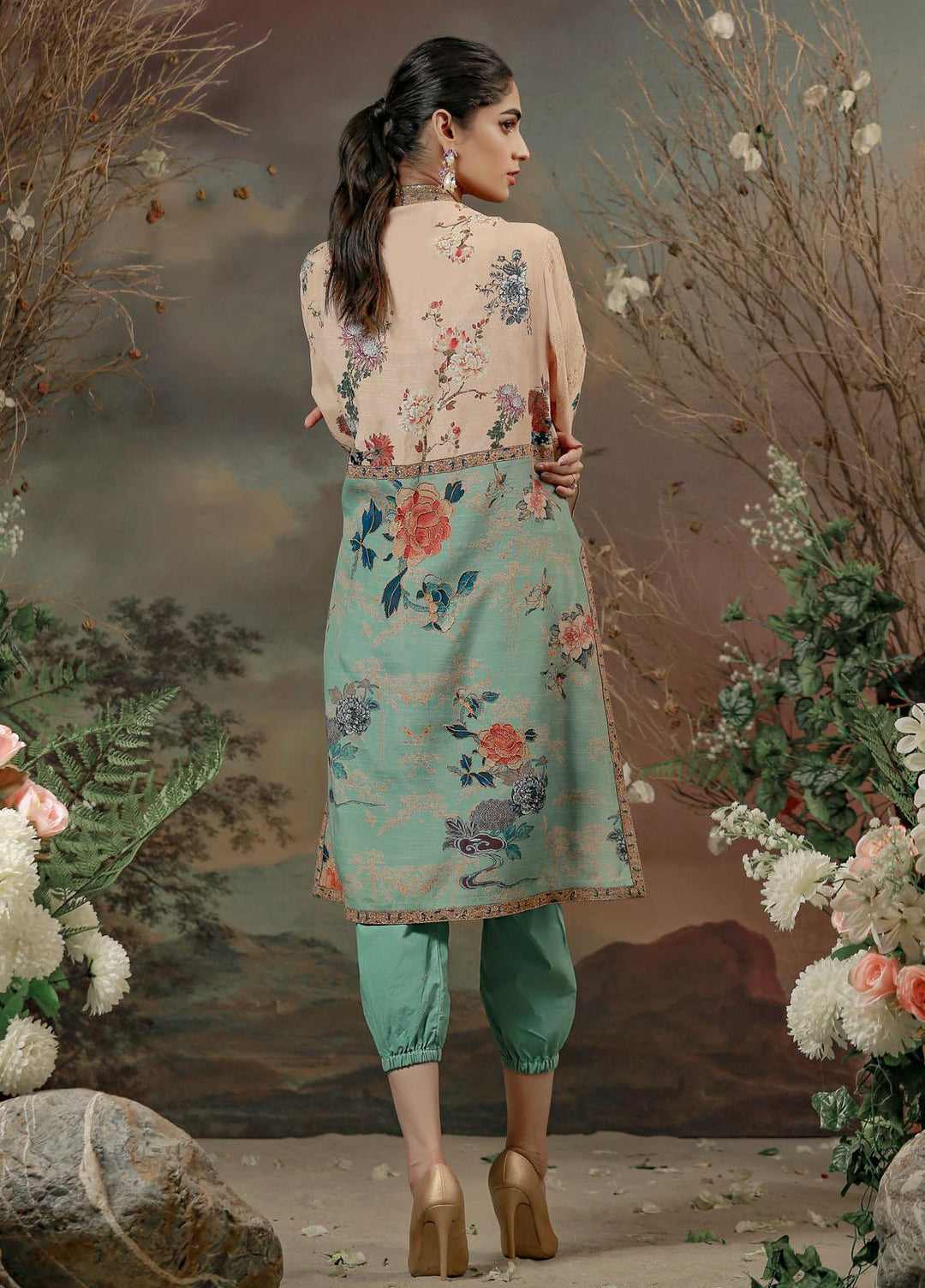 Shamaeel Ansari Luxury Pret  Silk Shirt ED D6