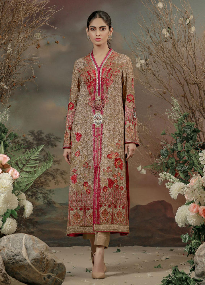 Shamaeel Ansari Luxury Pret  Silk Shirt ETHNIC D3