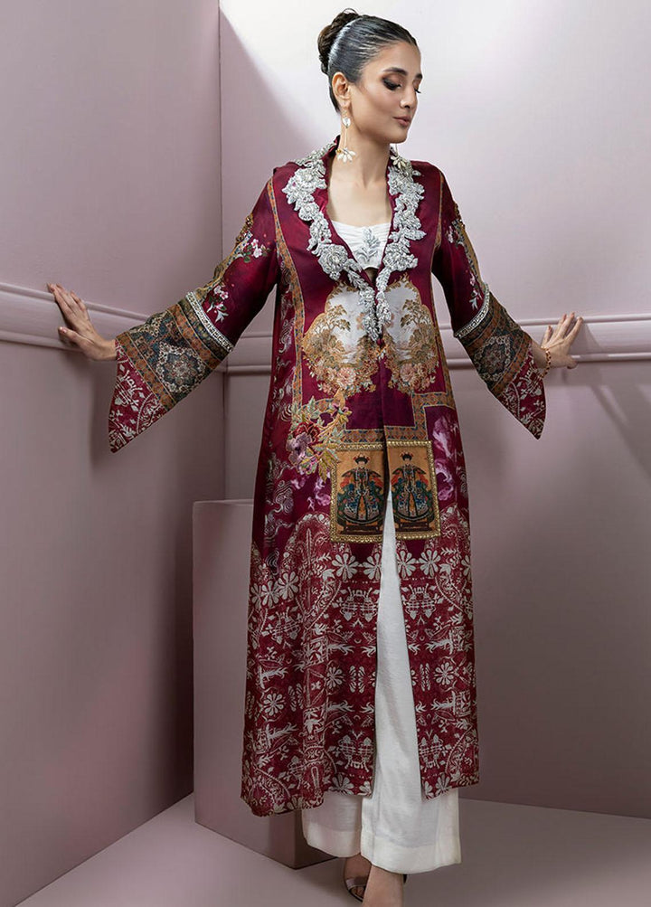 Shamaeel Ansari Pret Embroidered Silk 3 Piece Glam-01