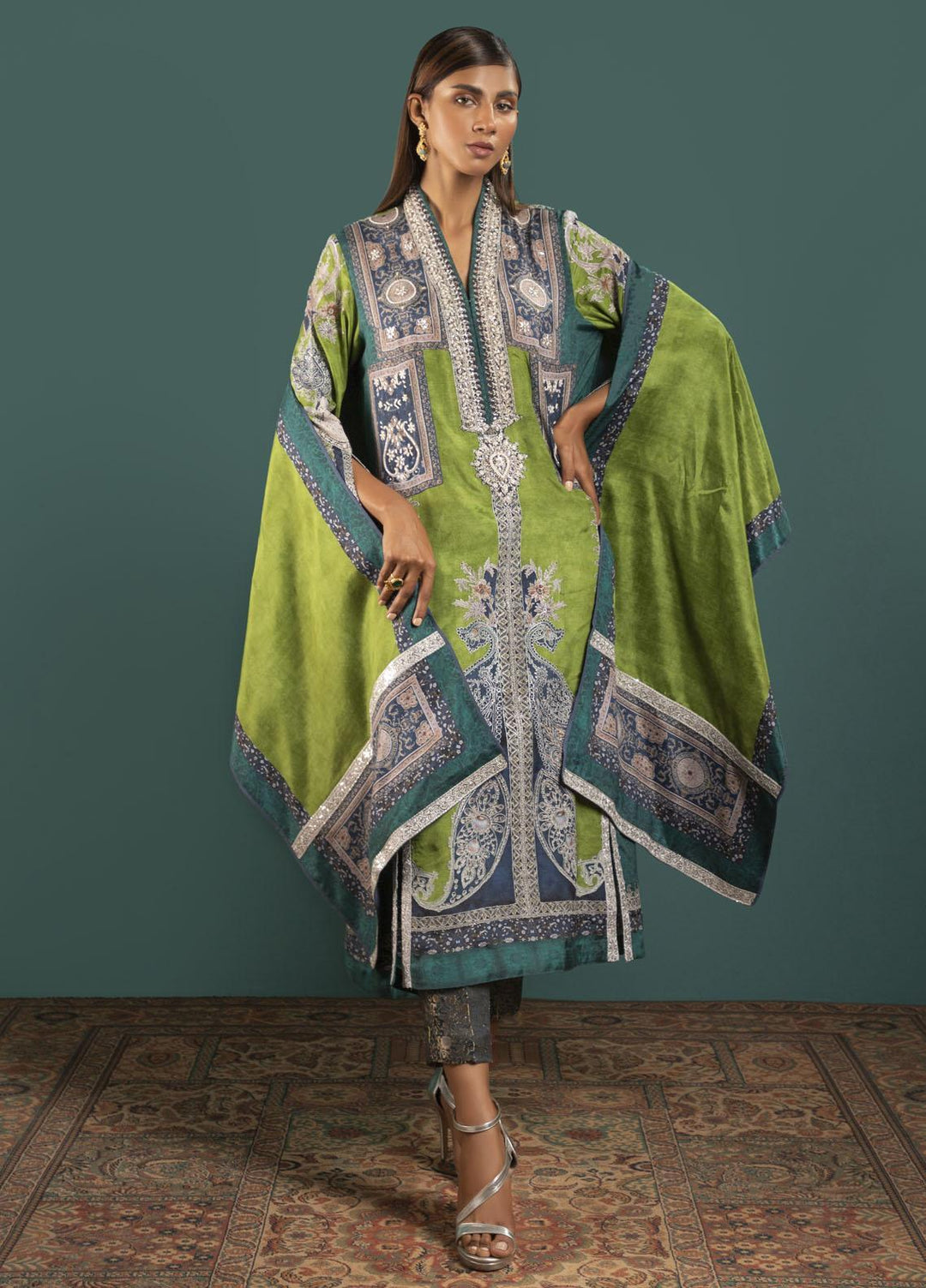 Shamaeel Ansari Luxury Pret  Silk Shirt Maha-05