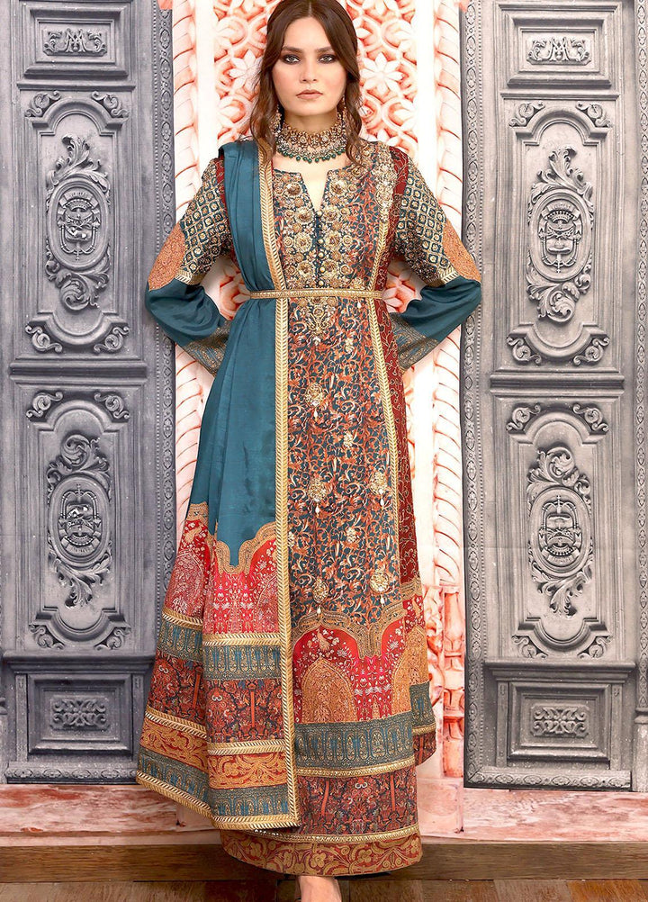 Shamaeel Ansari Luxury Pret  Silk 3 Piece Dress Majestic-02