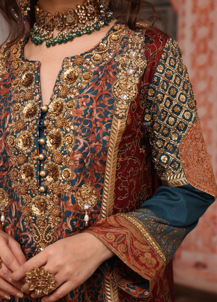 Shamaeel Ansari Luxury Pret  Silk 3 Piece Dress Majestic-02