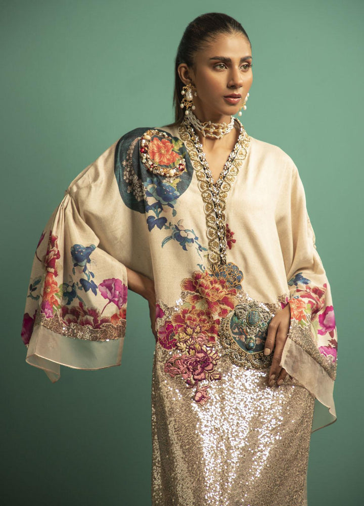 Shamaeel Ansari Luxury Pret  Silk Shirt MK-02