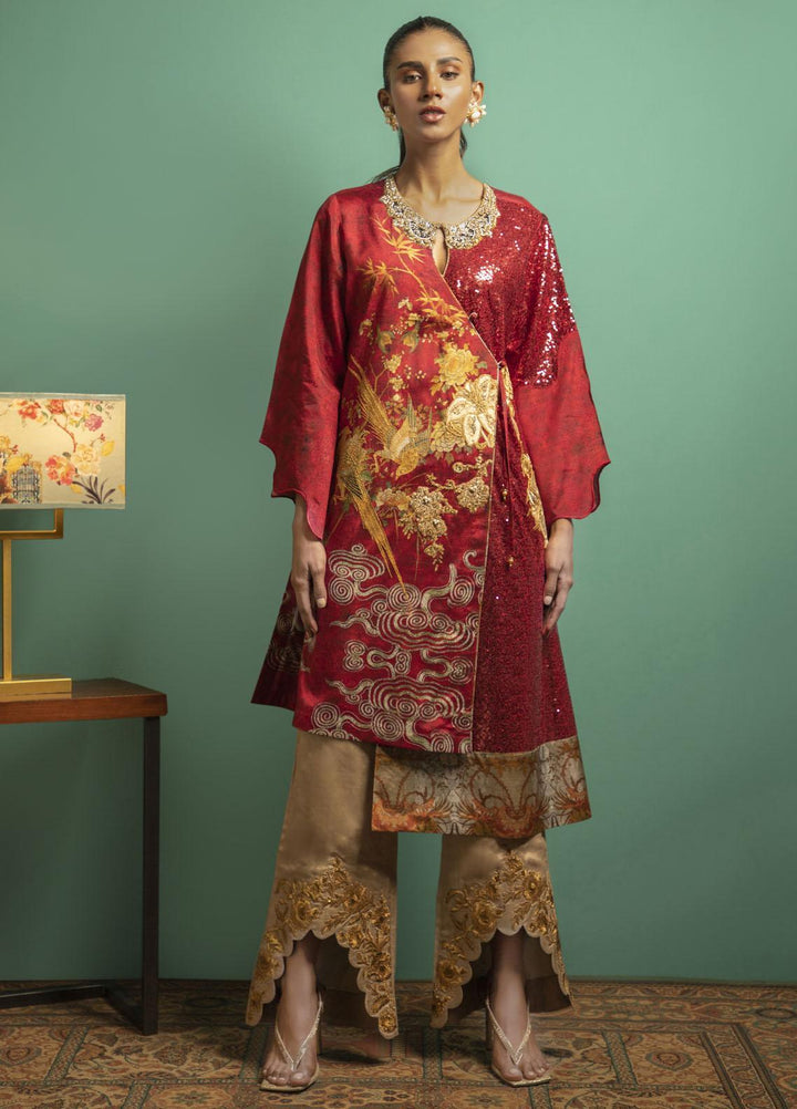 Shamaeel Ansari Luxury Pret  Silk Shirt MK-03