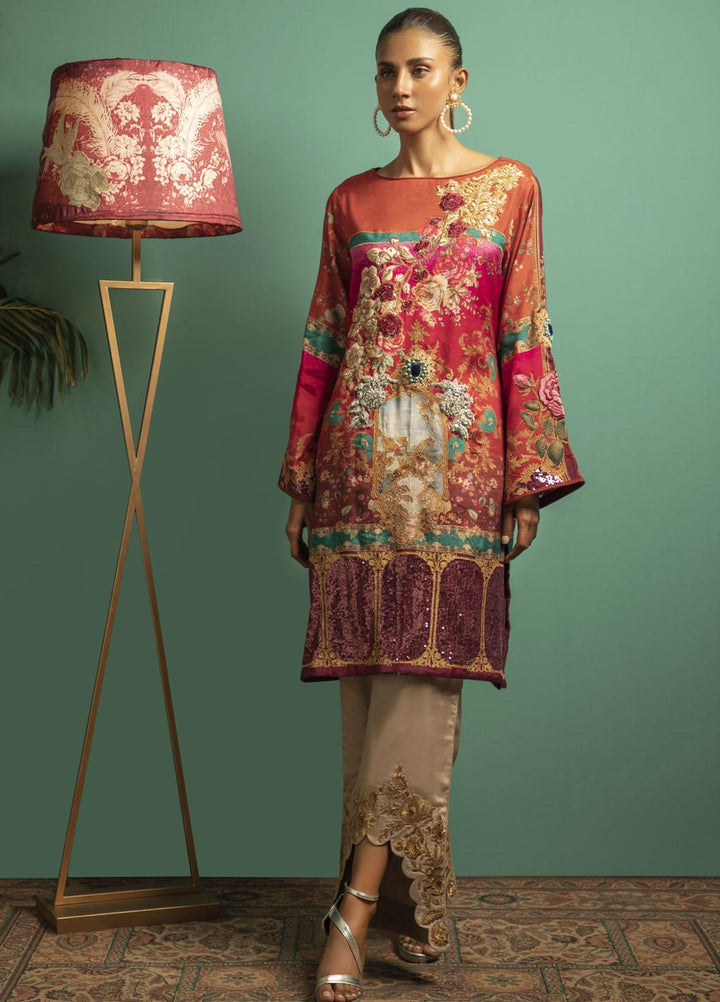 Shamaeel Ansari Luxury Pret  Silk Shirt MK-04