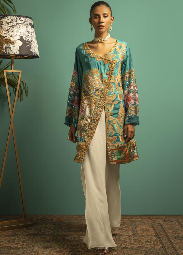 Shamaeel Ansari Luxury Pret  Silk Shirt MK-06