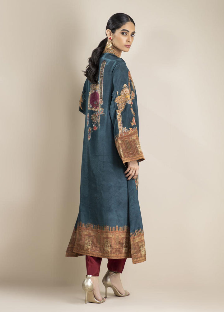 Shamaeel Ansari Luxury Pret Embroidered Silk Shirt NR - 06