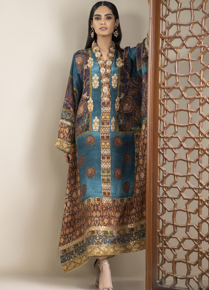 Shamaeel Ansari Luxury Pret Embroidered Silk Kaftan NR - 07