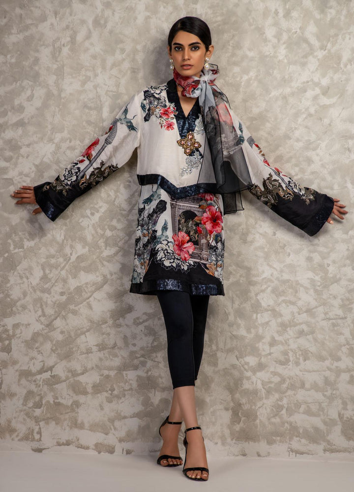 Shamaeel Ansari Luxury Pret Embroidered Silk Shirt AM-01