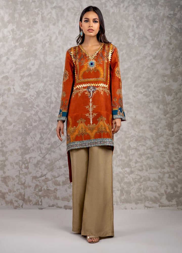 Shamaeel Ansari Luxury Pret Embroidered Silk Shirt AM-04